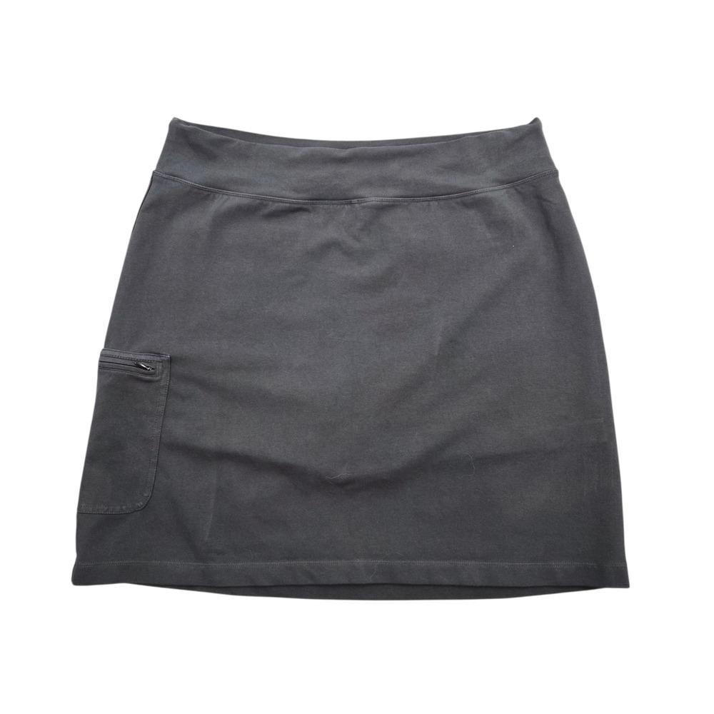 Duluth Trading Co Womens No-Yank Skort Black Cotton Spandex Size L